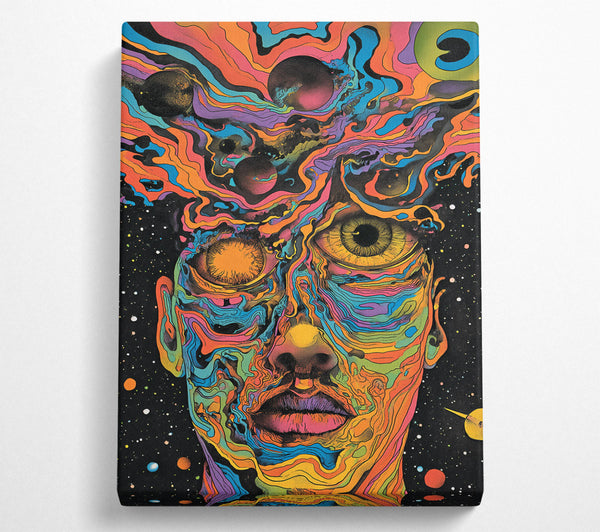  A Canvas Print of Orange Cosmic Dreamscape Canvas Print