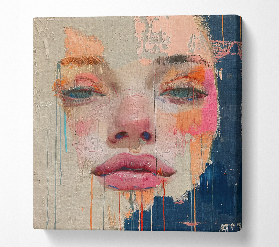  A Canvas Print of Pink Hues Of Abstraction Canvas Print