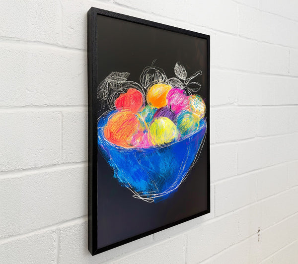 Blue Bowl Of Fruit