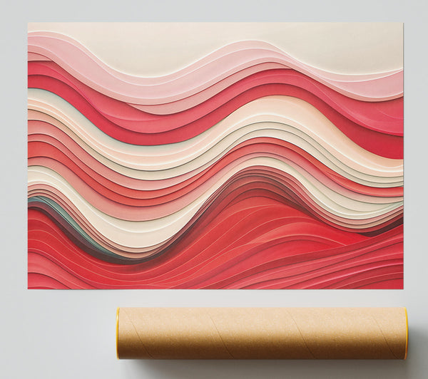 Crimson Wavy Layers