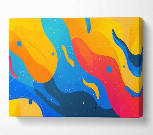  A Canvas Print of Blue Abstract Flow Canvas Print