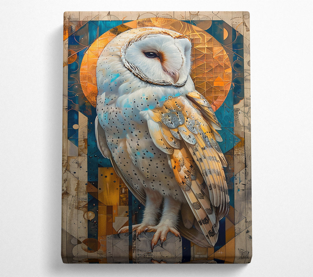  A Canvas Print of Golden Owl'S Gaze Canvas Art