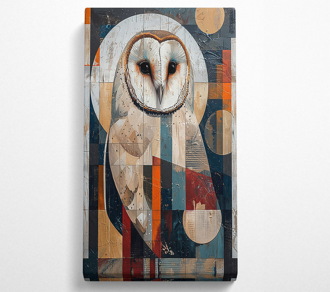  A Canvas Print of Blue Owl Geometry Canvas Wall Art