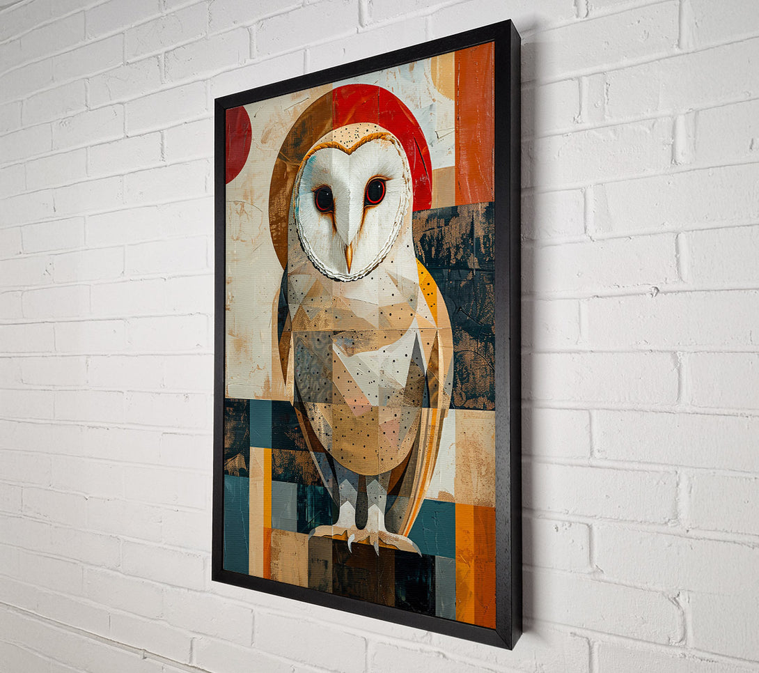  A Canvas Print of Golden Owl Silhouette Canvas Art
