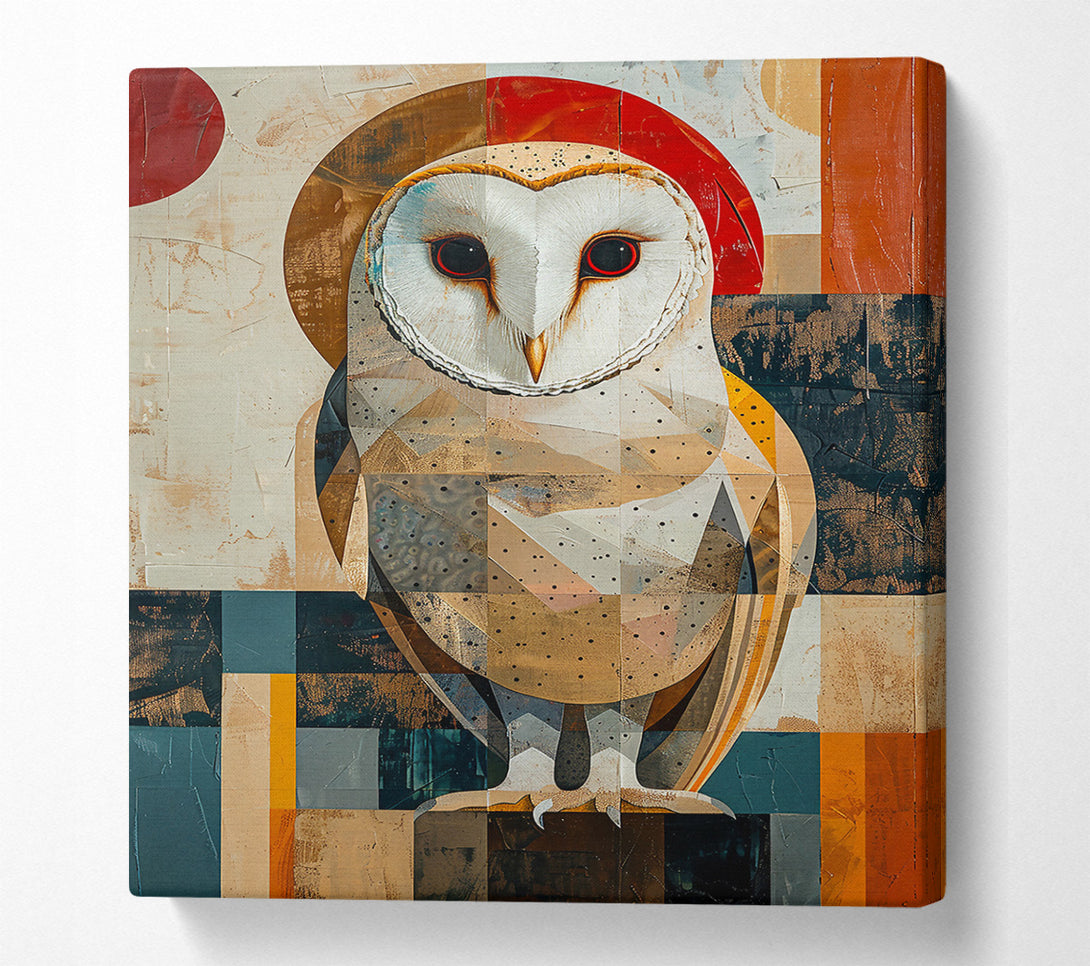  A Canvas Print of Golden Owl Silhouette Canvas Art