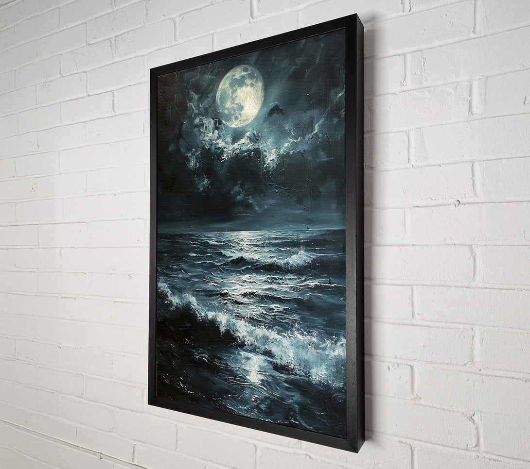  A Canvas Print of Midnight Blue Sea Canvas Wall Art