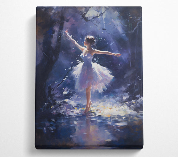  A Canvas Print of Blue Light Ballerina Canvas Wall Art