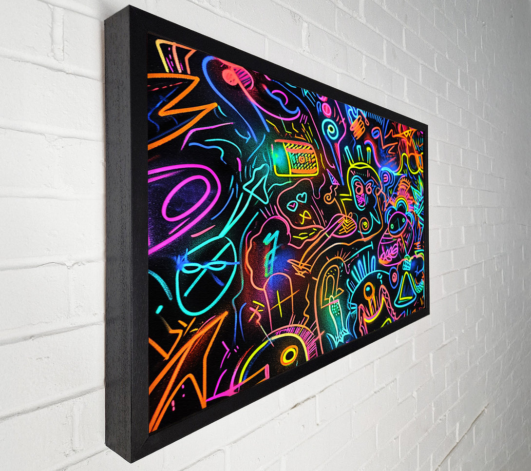  A Canvas Print of Neon Dreamscape Canvas Wall Art