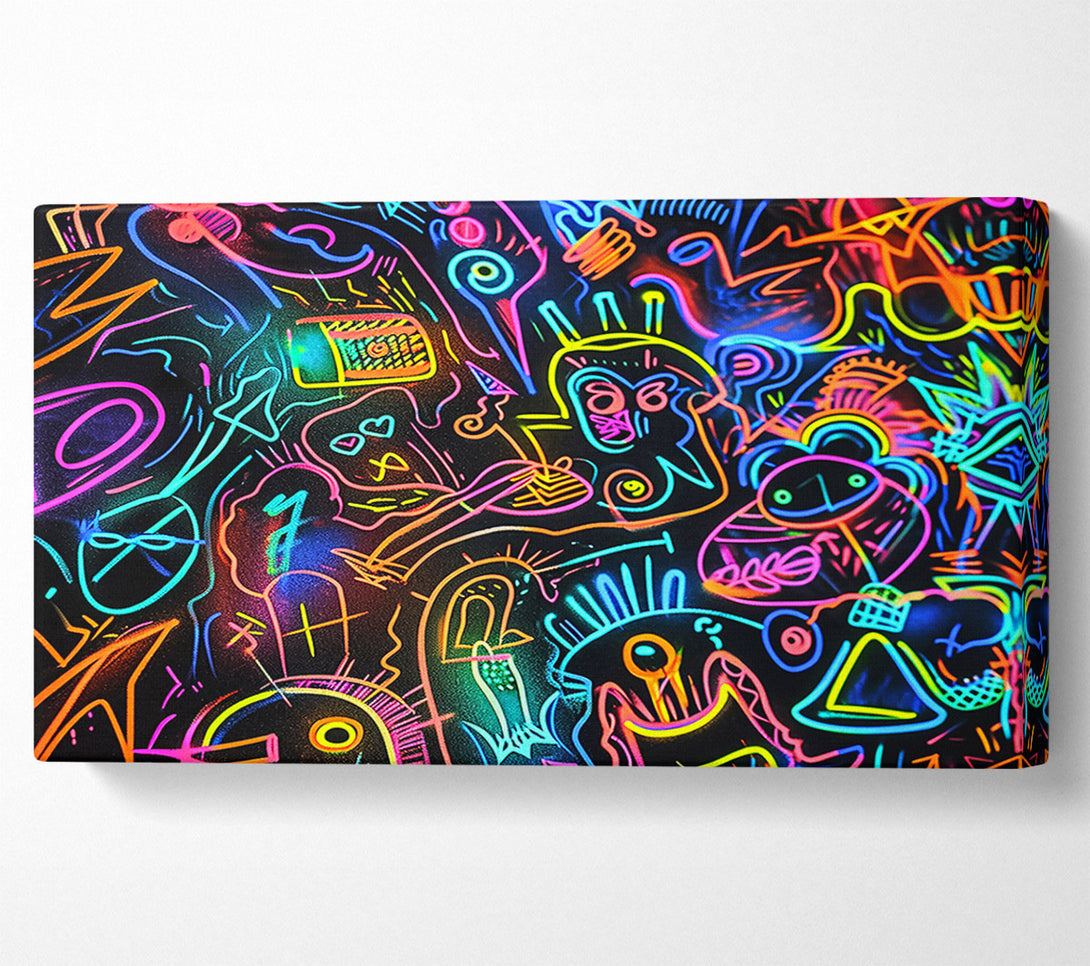  A Canvas Print of Neon Dreamscape Canvas Wall Art
