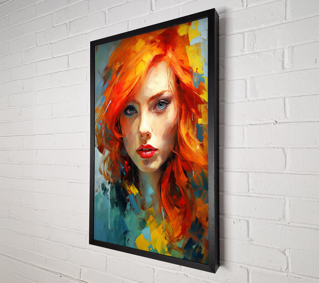 A Canvas Print of Crimson Flame Gaze Canvas Art