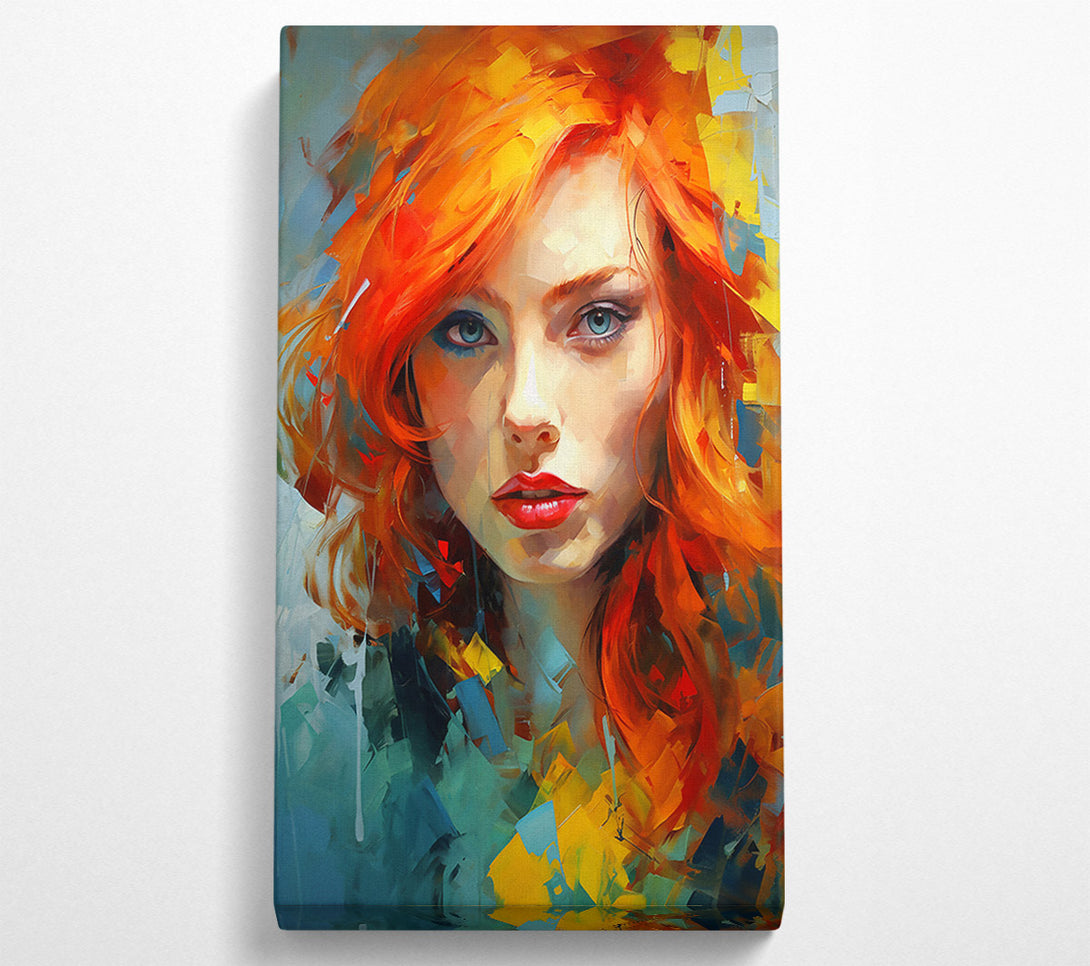  A Canvas Print of Crimson Flame Gaze Canvas Art