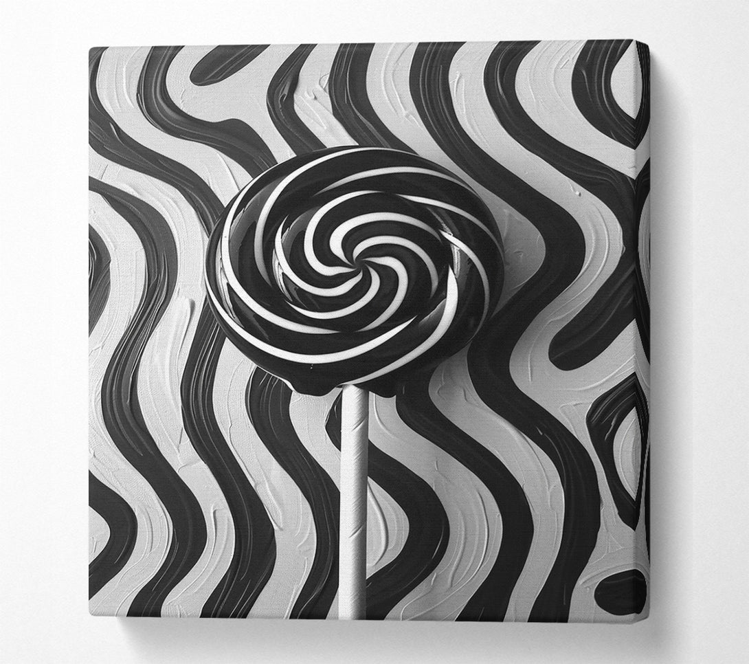  A Canvas Print of Black Swirling Delight Canvas Art