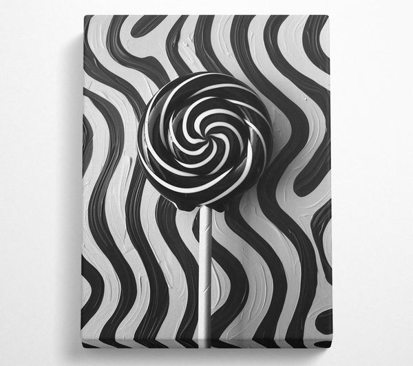  A Canvas Print of Black Swirling Delight Canvas Art