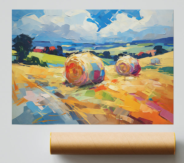 Golden Hay Bales