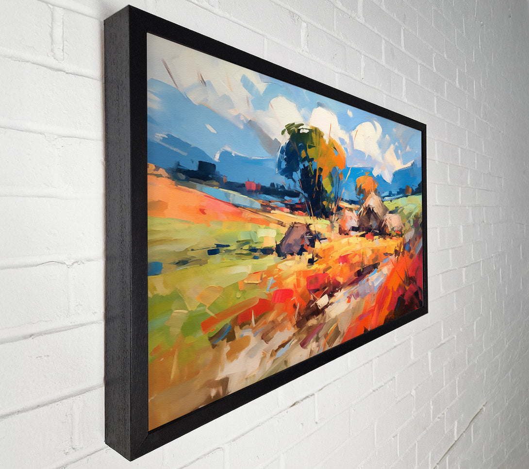  A Canvas Print of Crimson Fields And Sky Canvas Wall Art