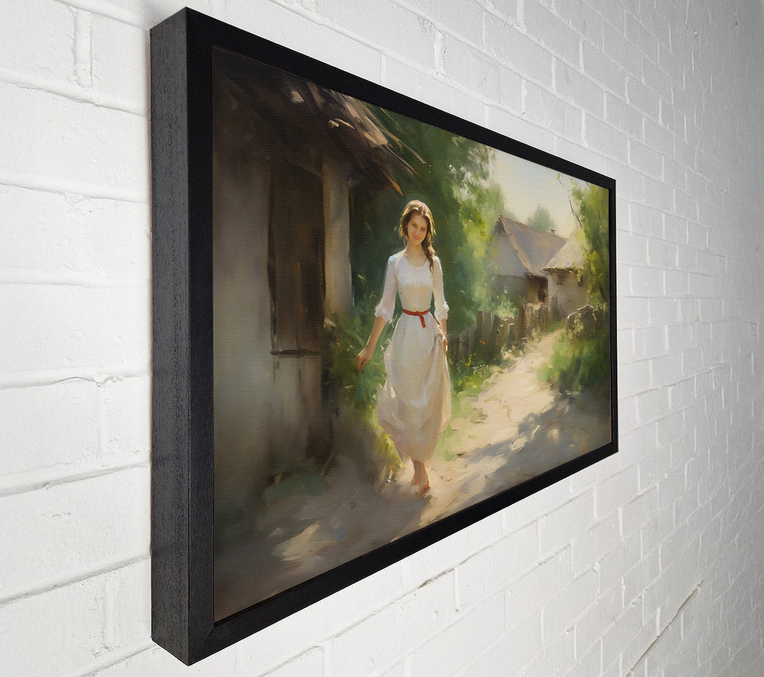 A Canvas Print of Golden Village Walk Canvas Wall Art