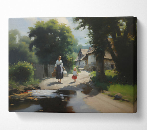  A Canvas Print of Golden Village Path Canvas Art