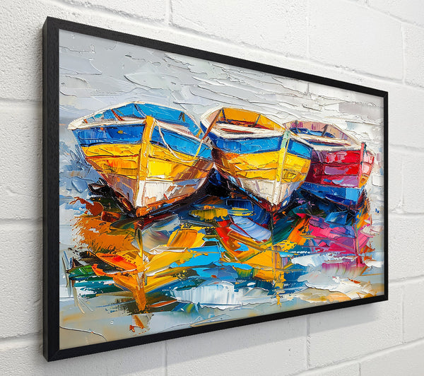 Yellow Boats At Rest