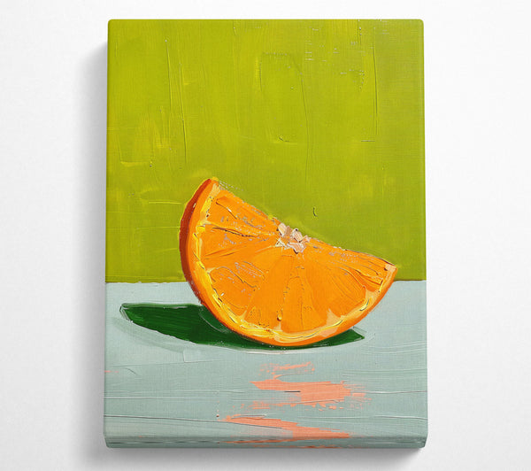  A Canvas Print of Green Slice Of Orange Canvas Wall Art