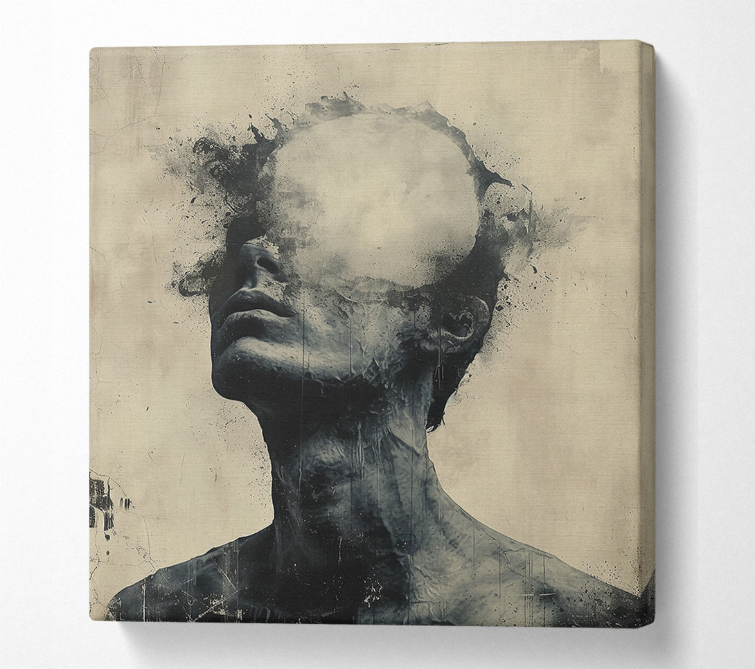  A Canvas Print of Black And Grey Remnants Canvas Print