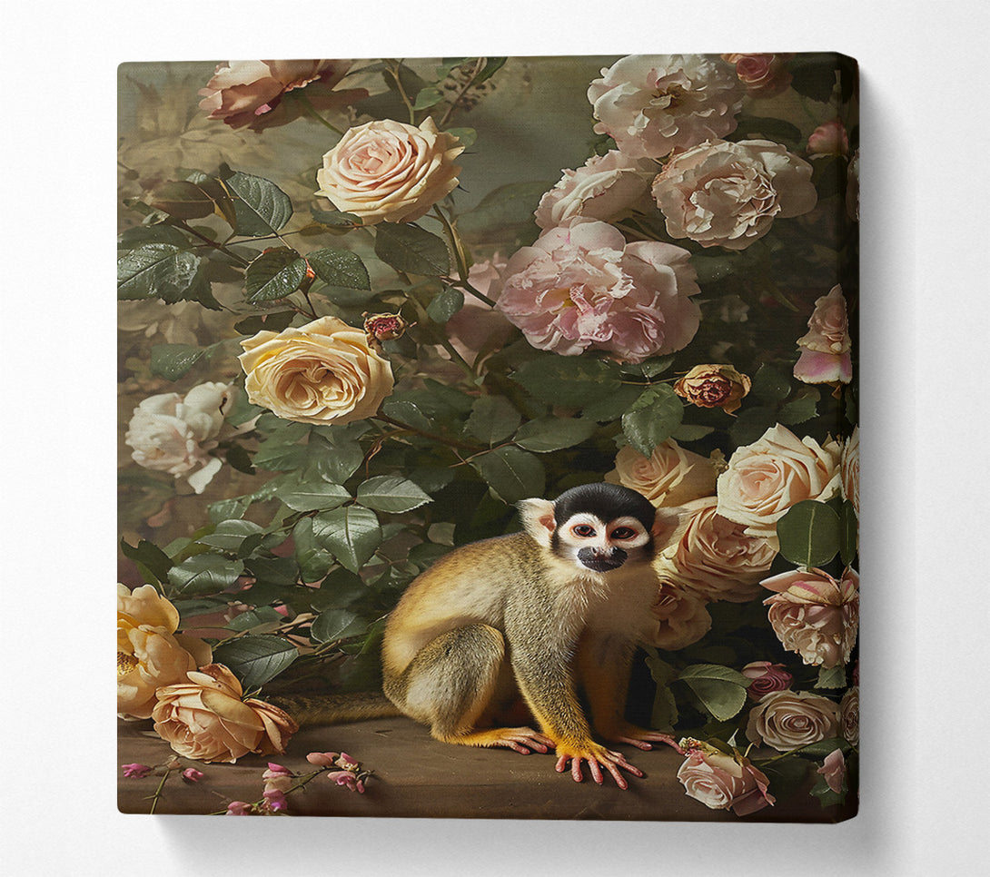  A Canvas Print of Blush Monkey Roses Canvas Wall Art
