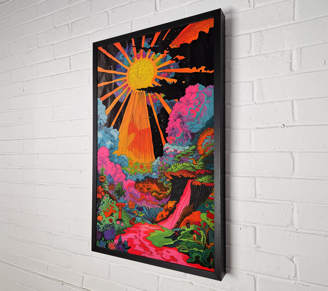  A Canvas Print of Pink Sunlit Dreamscape Canvas Print