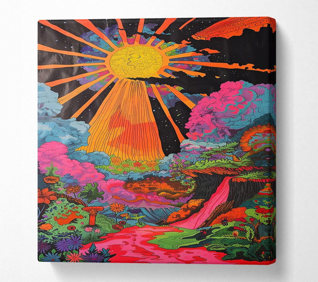  A Canvas Print of Pink Sunlit Dreamscape Canvas Print
