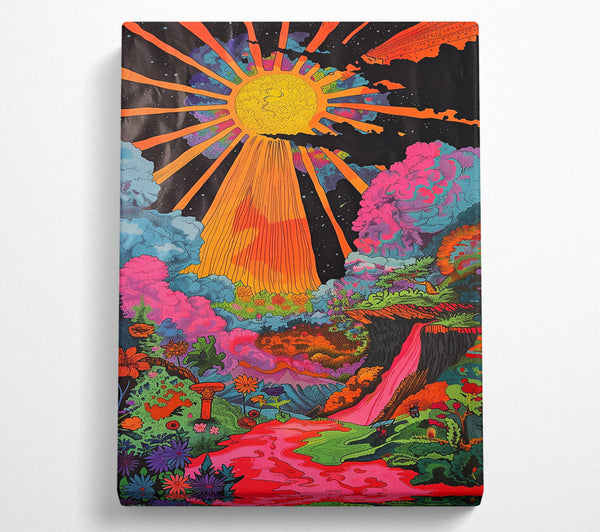  A Canvas Print of Pink Sunlit Dreamscape Canvas Print