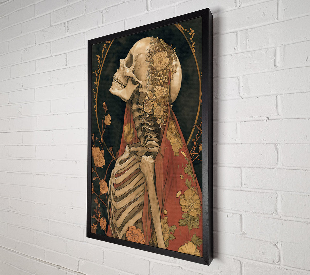 A Canvas Print of Crimson Bones Embrace Canvas Print