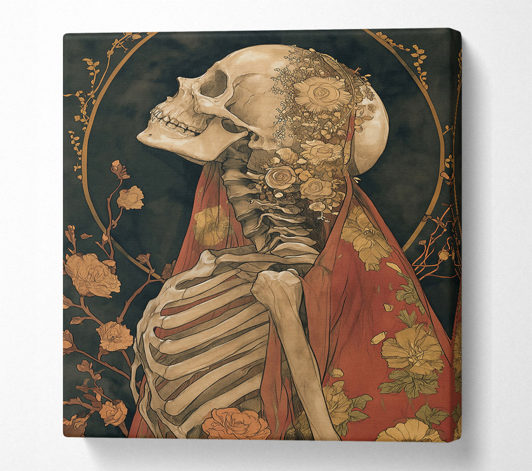  A Canvas Print of Crimson Bones Embrace Canvas Print