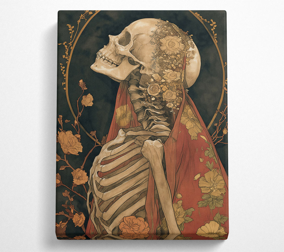  A Canvas Print of Crimson Bones Embrace Canvas Print