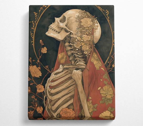  A Canvas Print of Crimson Bones Embrace Canvas Print