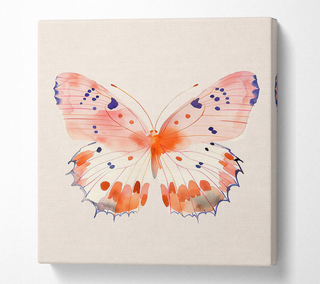  A Canvas Print of Peach Winged Beauty Canvas Print