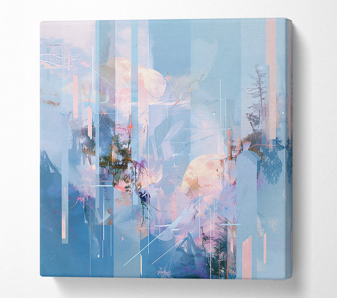  A Canvas Print of Pale Blue Abstractions Canvas Wall Art
