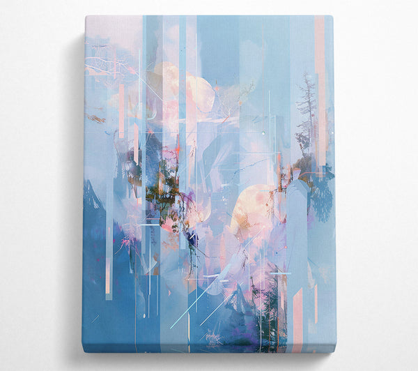  A Canvas Print of Pale Blue Abstractions Canvas Wall Art