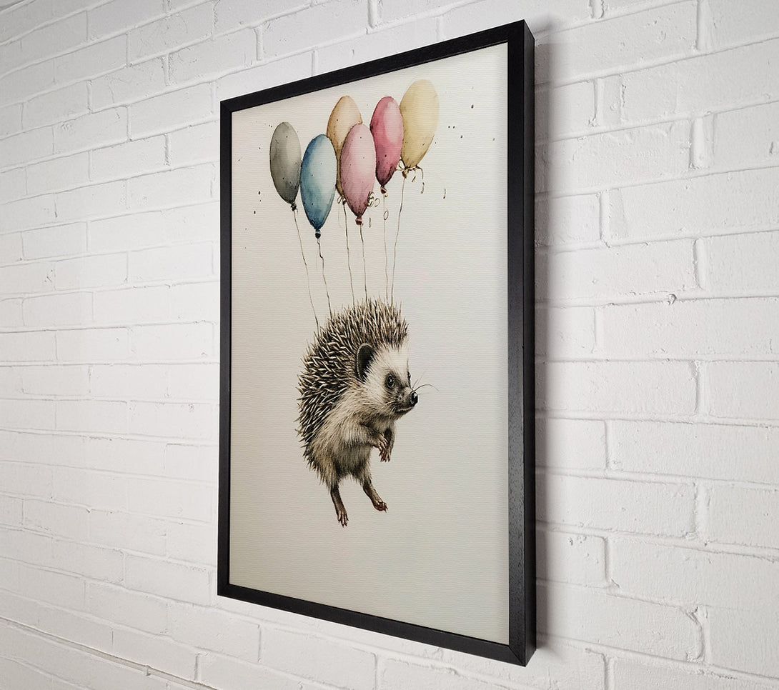  A Canvas Print of Pink Balloon Hedgehog Canvas Art