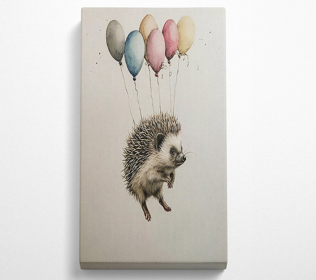  A Canvas Print of Pink Balloon Hedgehog Canvas Art