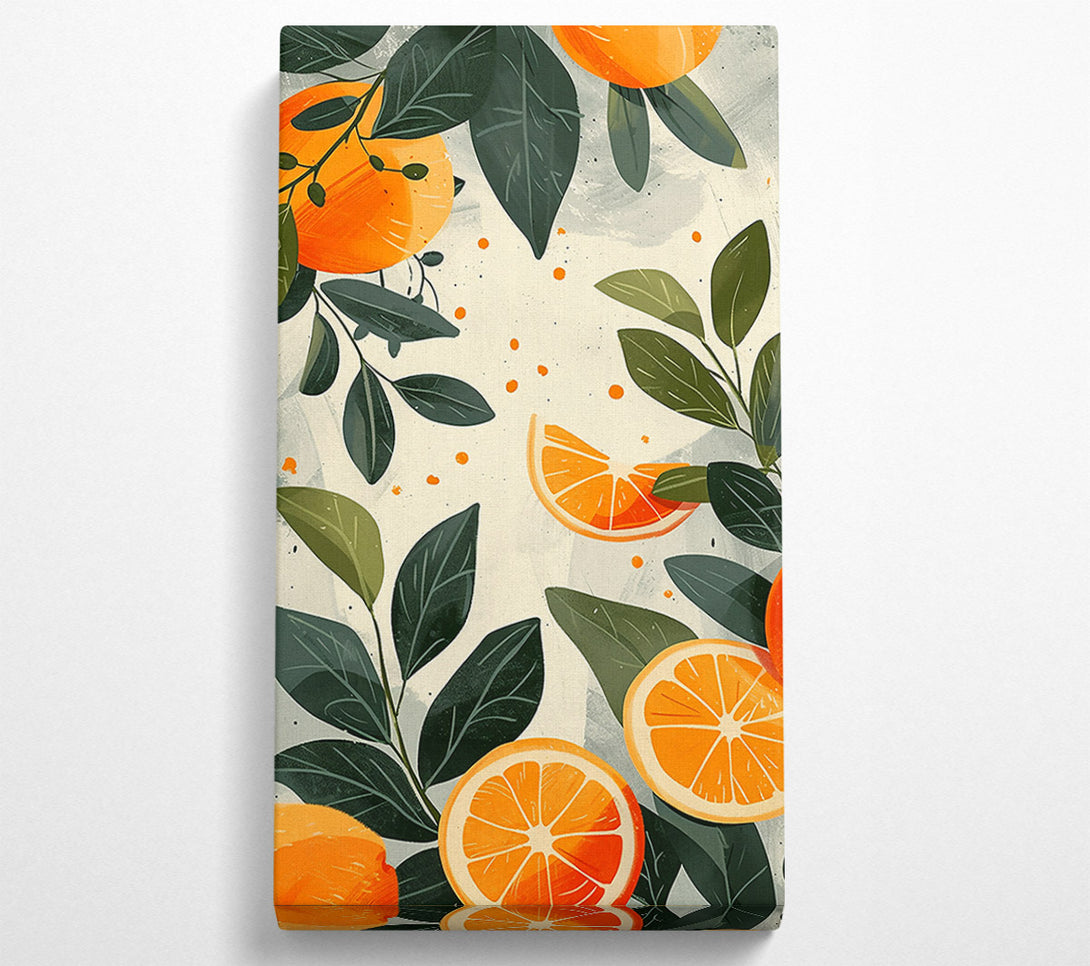  A Canvas Print of Citrus Burst Orange Canvas Wall Art