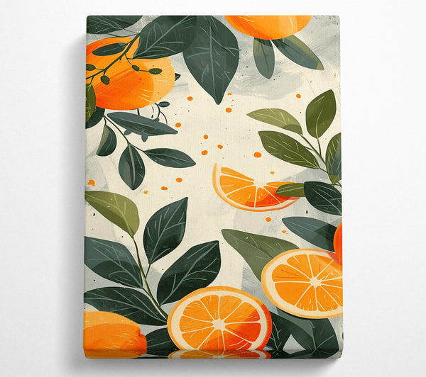  A Canvas Print of Citrus Burst Orange Canvas Wall Art