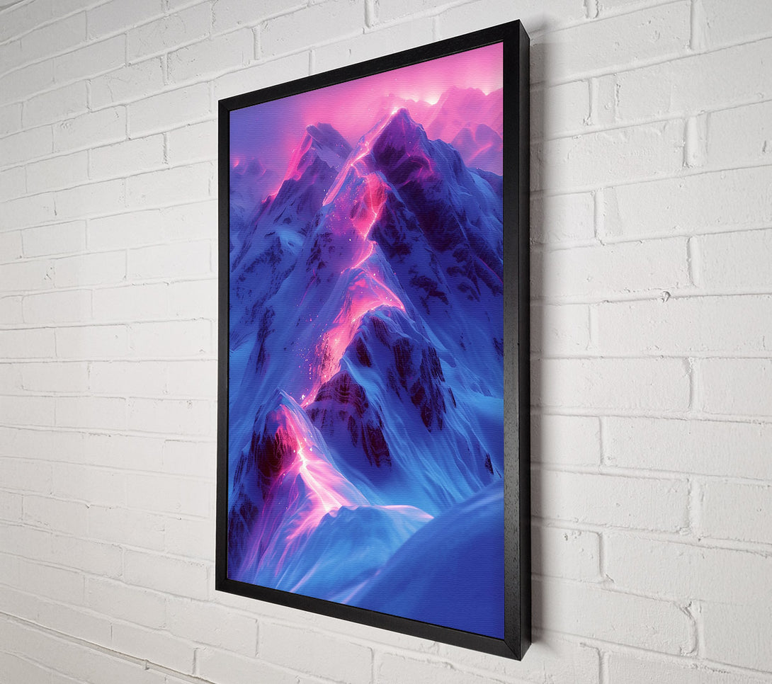  A Canvas Print of Pink Glow Mountain Path Canvas Print