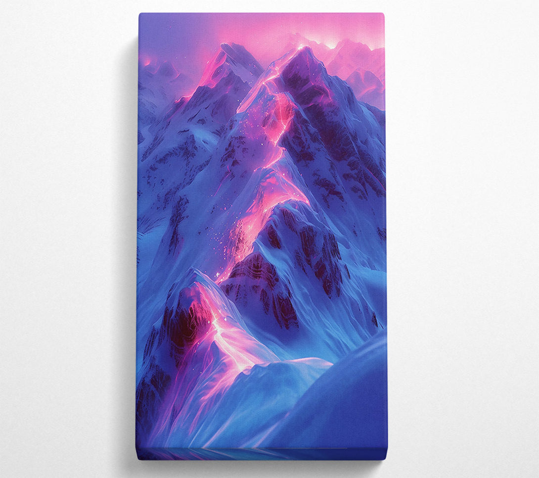 A Canvas Print of Pink Glow Mountain Path Canvas Print