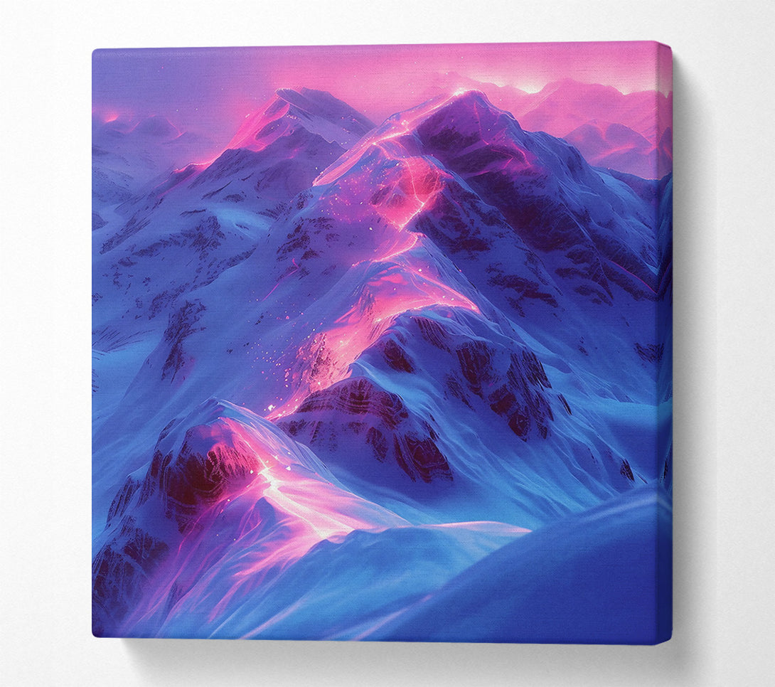  A Canvas Print of Pink Glow Mountain Path Canvas Print