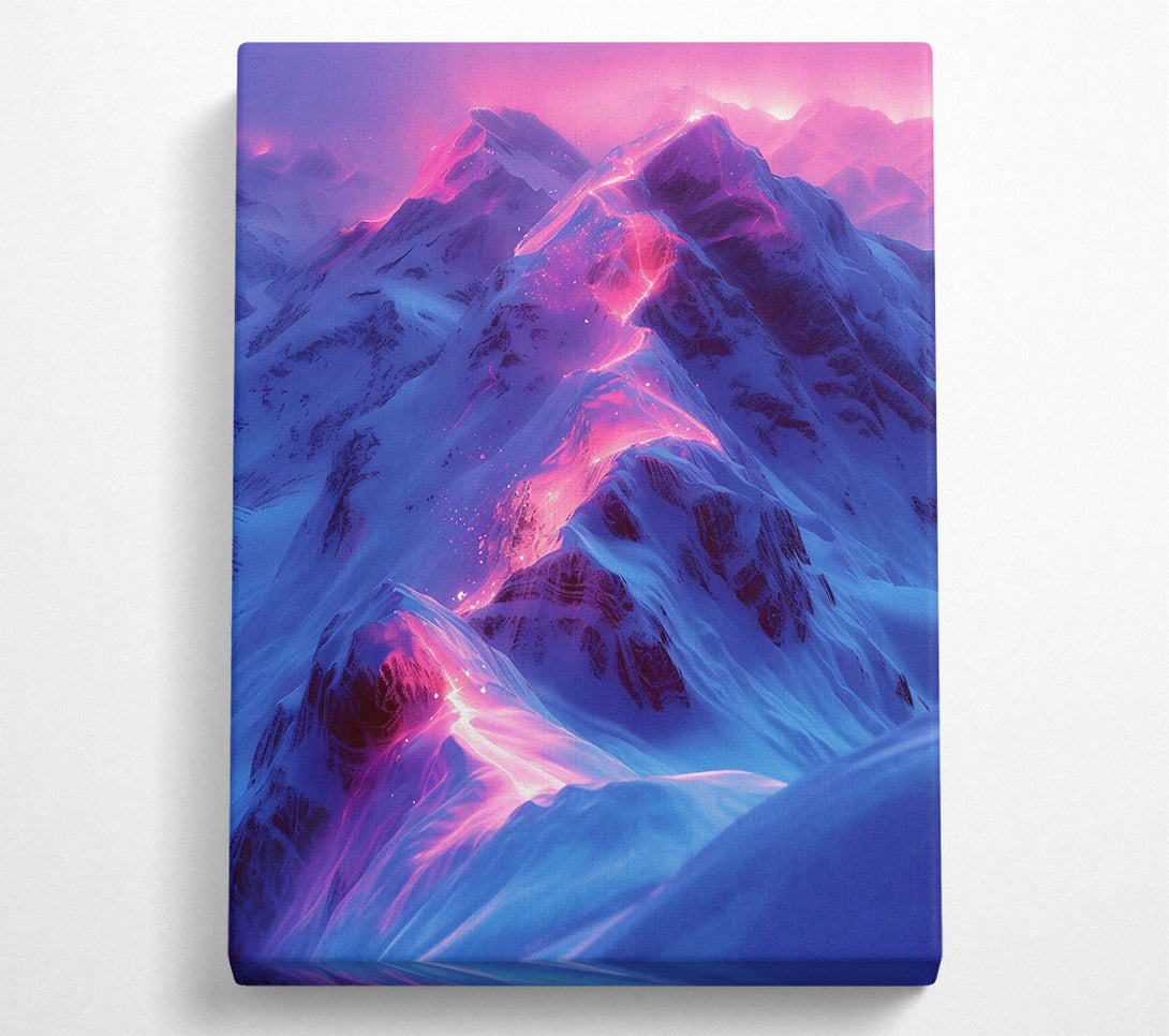  A Canvas Print of Pink Glow Mountain Path Canvas Print