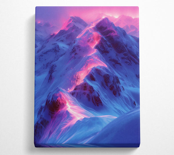  A Canvas Print of Pink Glow Mountain Path Canvas Print