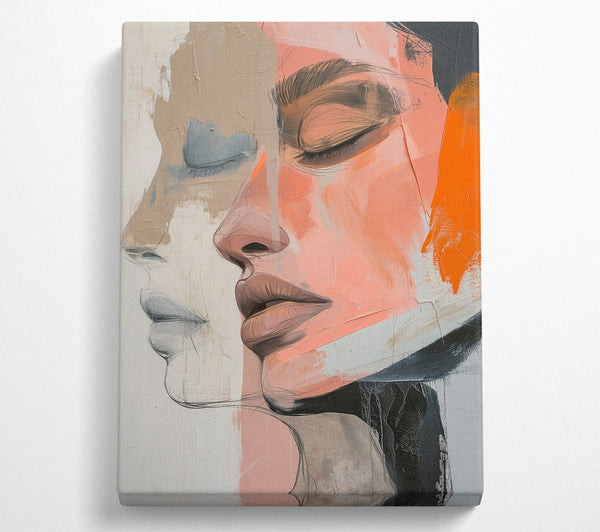  A Canvas Print of Peach Skin Dreams Canvas Art