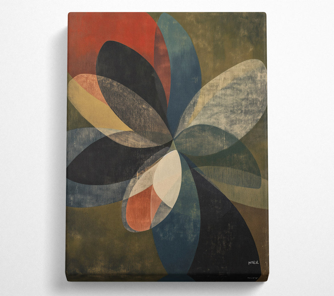  A Canvas Print of Teal Abstract Bloom Canvas Art