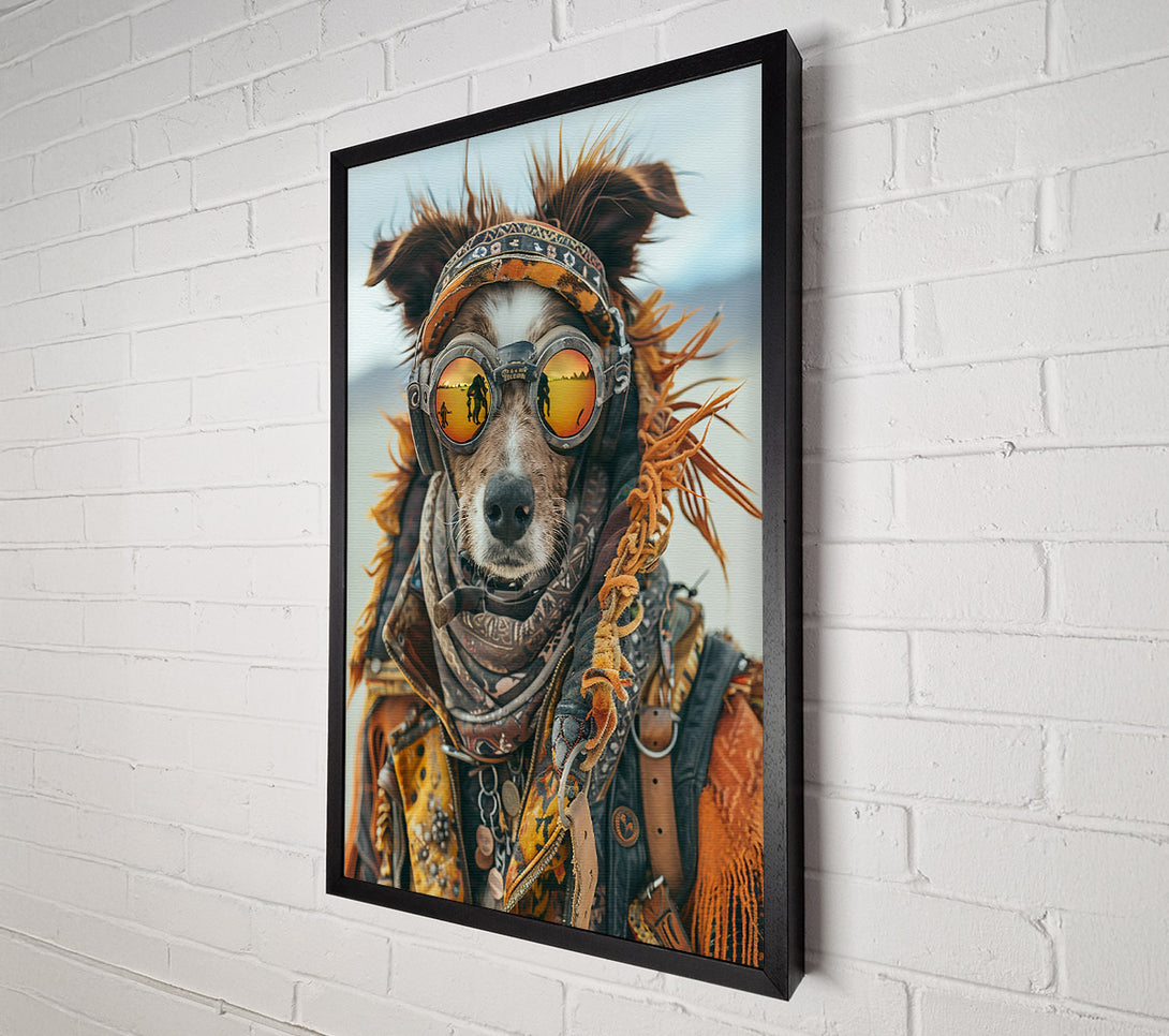  A Canvas Print of Orange Goggles & Fur Canvas Print