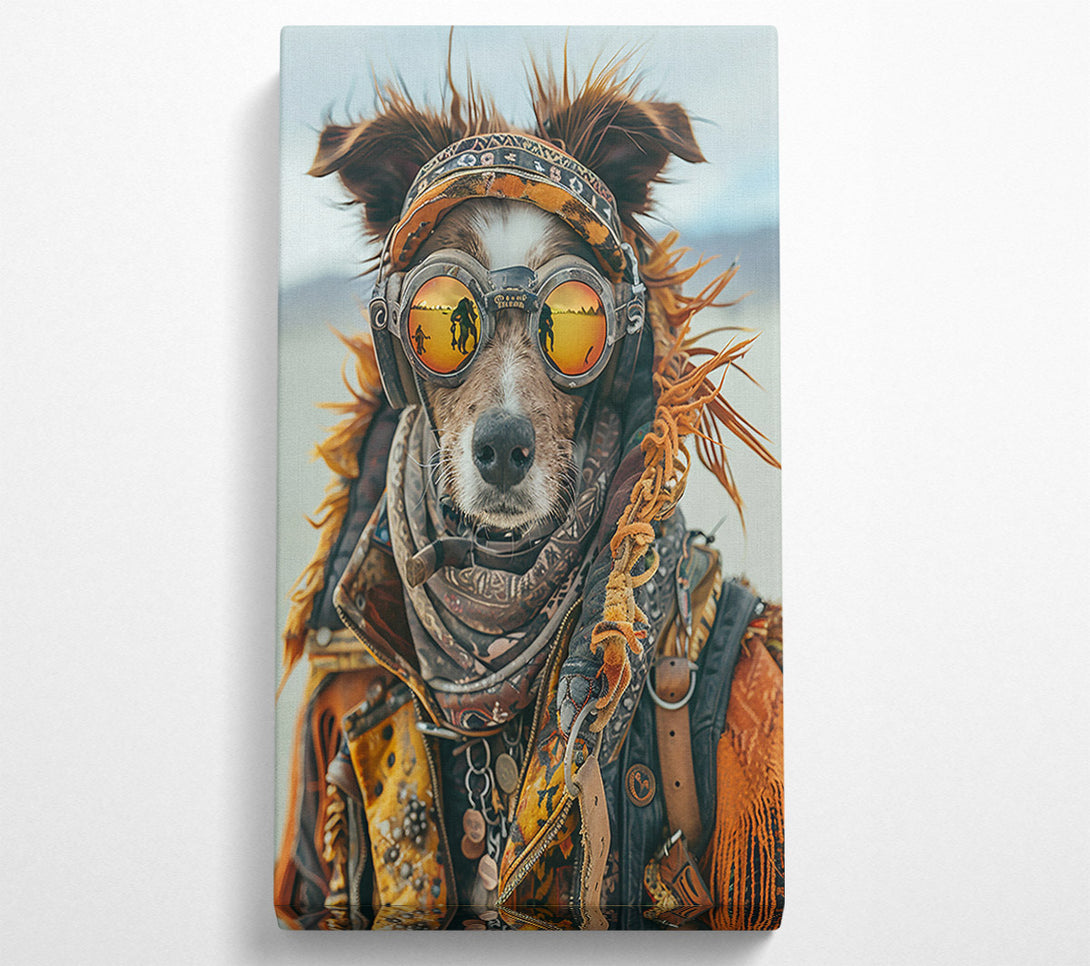  A Canvas Print of Orange Goggles & Fur Canvas Print