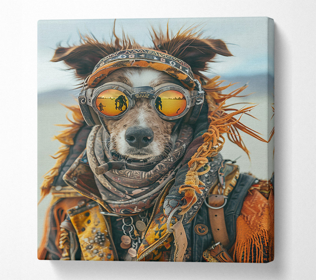  A Canvas Print of Orange Goggles & Fur Canvas Print