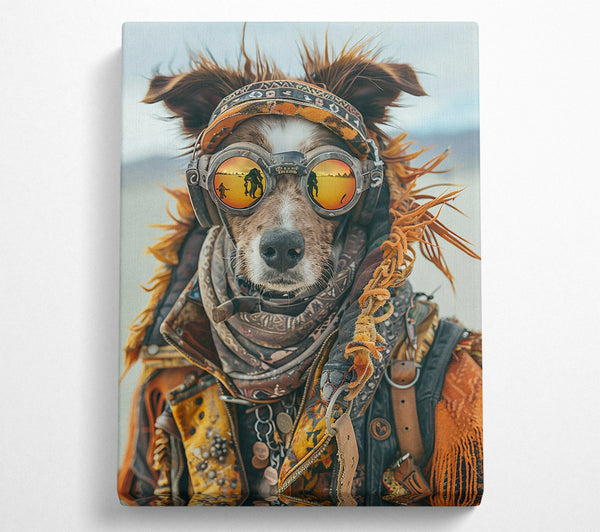  A Canvas Print of Orange Goggles & Fur Canvas Print